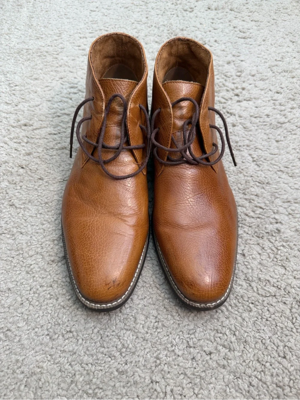 Carlo Morandi Men's Brown Leather Chukka Boots